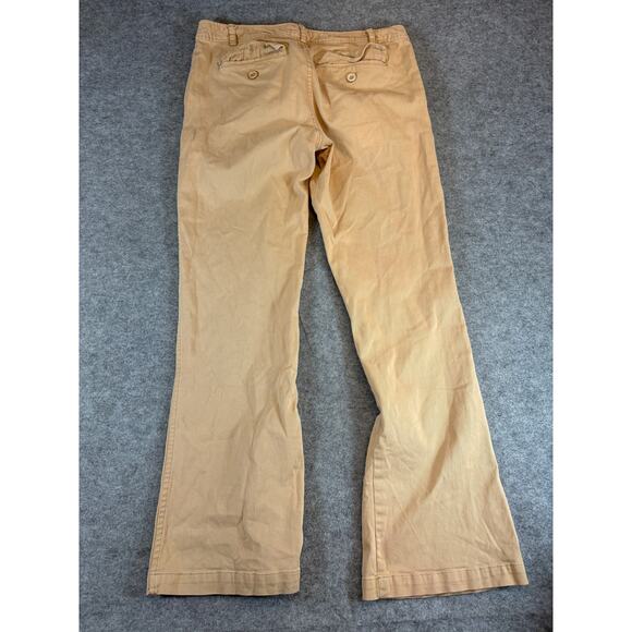 VINTAGE Steve & Barrys Pants Womens Size 12 Tan Twill Bootcut Low Rise Y2K Bratz - Picture 2 of 8